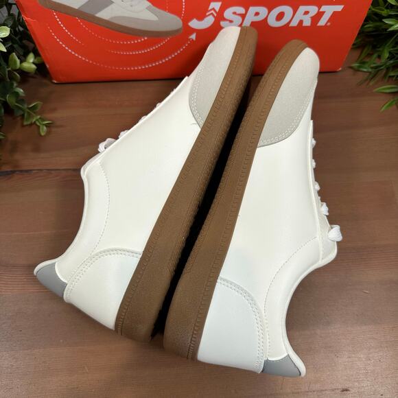 J Sport Women's Cecily White Grey Memory Foam Sneakers Size 8 - Picture 6 of 8